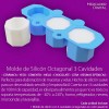 Mercader Digital 2 Pzs Molde Silicón Hexagonal Maceta Octagonal Hielo