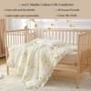 CLoucl 100% Cotton Muslin Crib Comforter/Quilt,Ultra Soft Cozy Reversible Baby