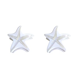 Mini Starfish Hair Clips,Novelty Acetate Hair Clip,Mini Acetate Claw Clips for Women,White
