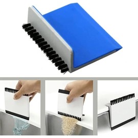 Black Kitchen Sink Squeegee Cleaner Countertop Brush Wiper Vegetable Cleaning Brush Wiper Home Kitchen Tool Accessories Fruit and Vegetable, Cleaning Brushes