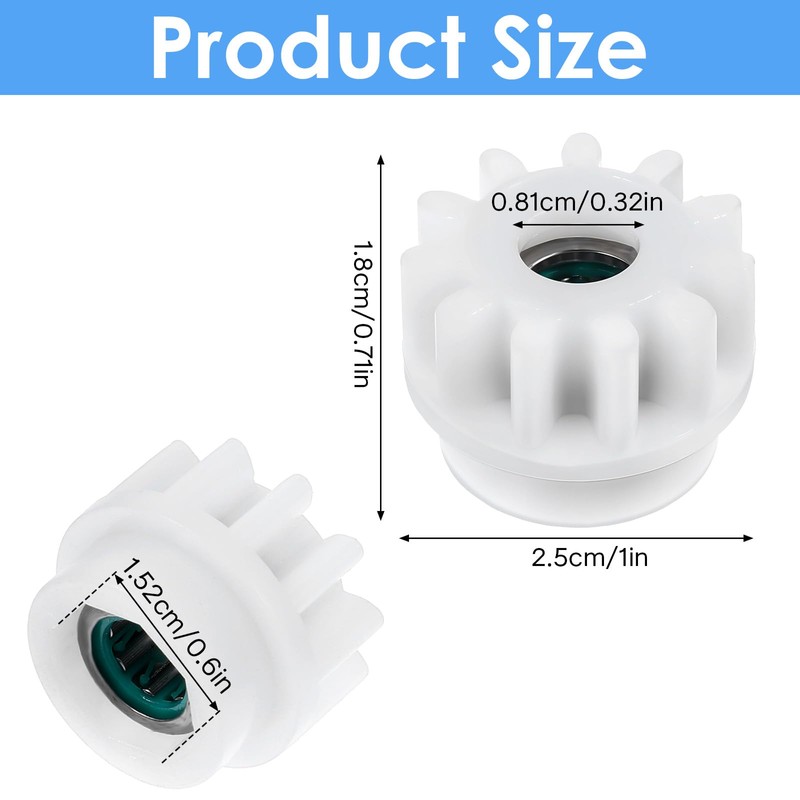 Lnngub Pack of 4 Spin Mop Replacement Parts, Plastic Spin