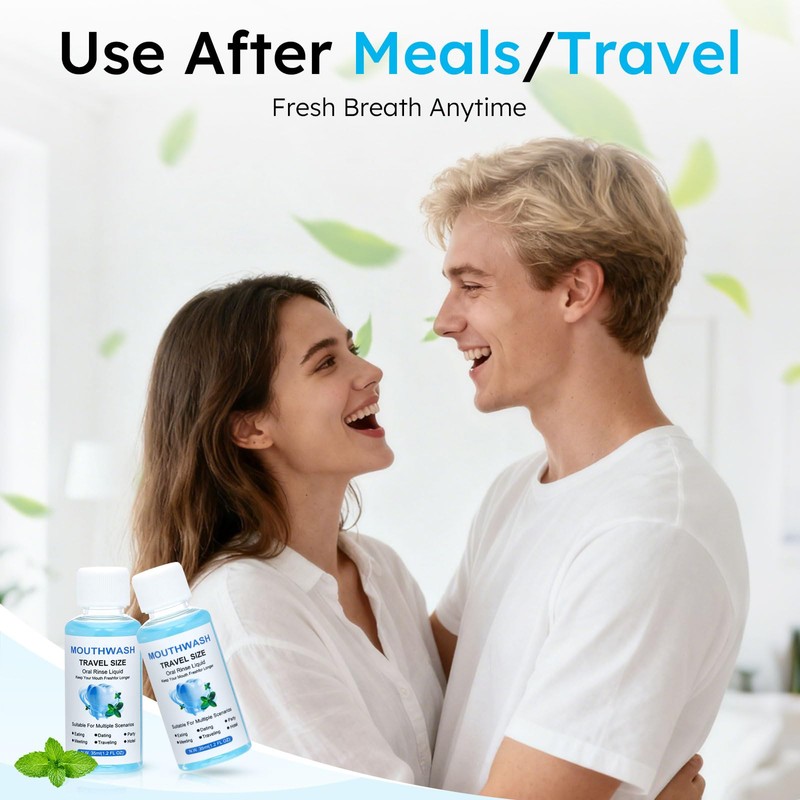 Travel Mouthwash Bulk, 1.2 Oz/35ml Mini Mouthwash Bulk, for Freshening
