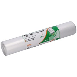 DEISS FIRST PLUS Bin Bags Made of LDPE, 1A Material, 60 L, Extra Tear-Resistant, Transparent, 50 Pieces/Roll
