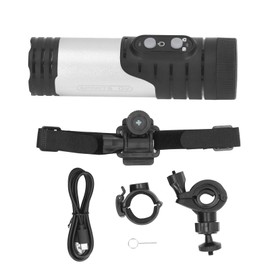 Motorrad-Helmkamera, Fahrrad-Videokamera, 1080p, Sport-Action-Kamera, 120°-Weitwinkel-Camcorder, Wasserdicht, mit Halterung, WiFi-Sport-Camcorder (Silber)