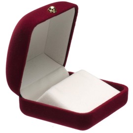 POKOFO Velvet Earrings Storage Box Jewelry Packaging Gift Showcase Display (Red)