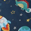 Sleepdown Dinospace Rocket Stars Navy Multi Reversible Duvet Cover Quilt