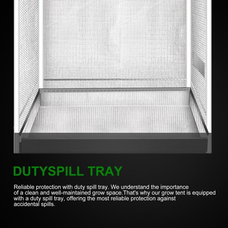 MELONFARM 2x2 Grow Tent, 24"x24"x72'' High Reflective 600D Diamond Mylar