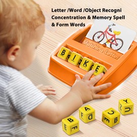 Learn and Play Spelling Game for Children, Word Spelling, Educational Fun & Memory Development Game for 5, 6, 7 Years (Orange)