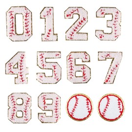 BSITSSS Patches, Pack of 12 Iron-On Patches, Iron-On Patches, Iron-On Patches, Baseball Iron-On Patches for Textiles for Sewing or Iron-On on Clothes, Dress, Hat, Jeans