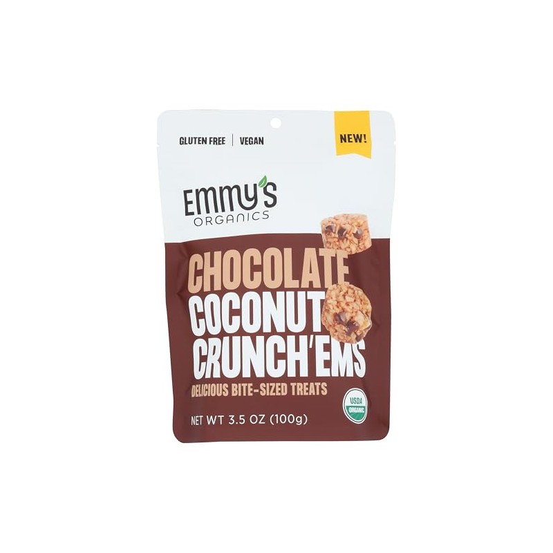 Emmys Organic Chocolate Coconut Crunch'Ems, 3.5 Oz