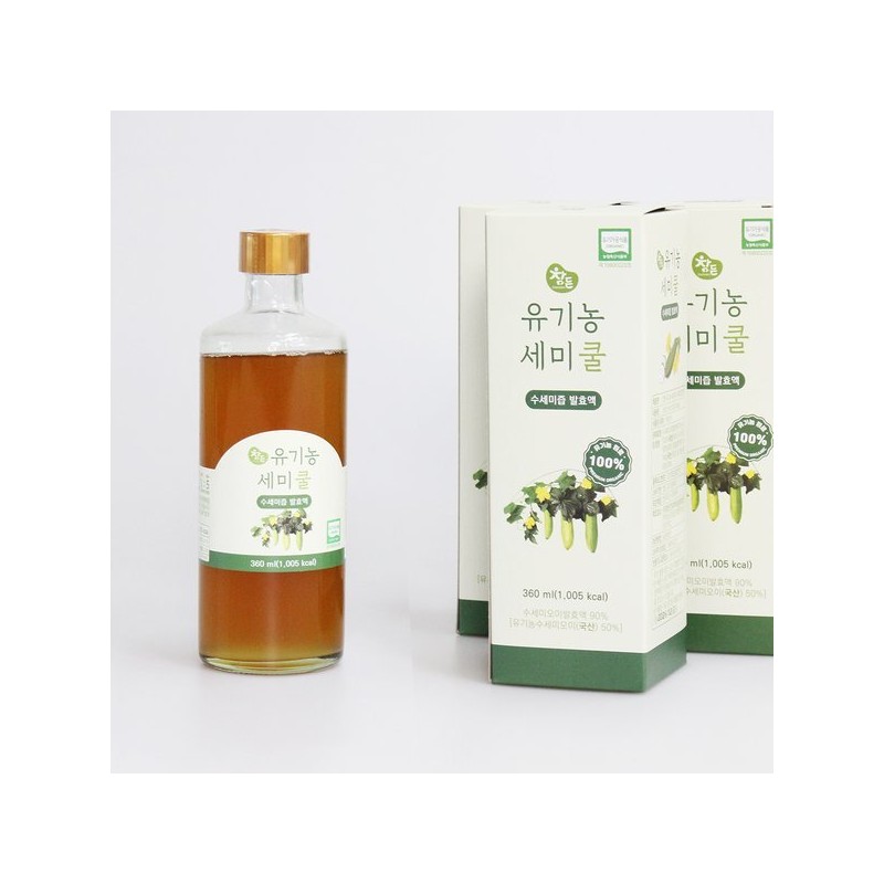 (참든건강과학)참든 유기농 세미쿨 360ml 1병 수세미발효액 유기농 수세미 액기스 효소