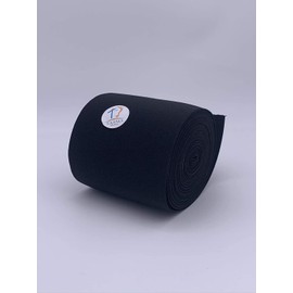 4 Inch/100mm Wide Flat Elastic Band Spool Sewing Bands Webbing Garment Sewing Accessories (Black - 1 Meter)