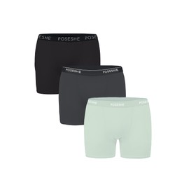POSESHE Women's Boxer Briefs 6" Inseam, Ultra-soft MicroModal Boyshorts Underwear, Mixed Color,3X
