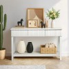 Entryway Table with 2 Fluted Drawers and Shelf Modern Sofa