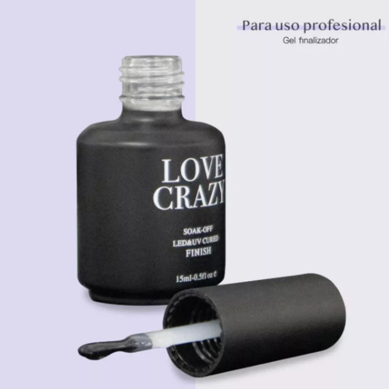 Love creazy Gel Finalizador Top Coat Finish Love Crazy 15ml
