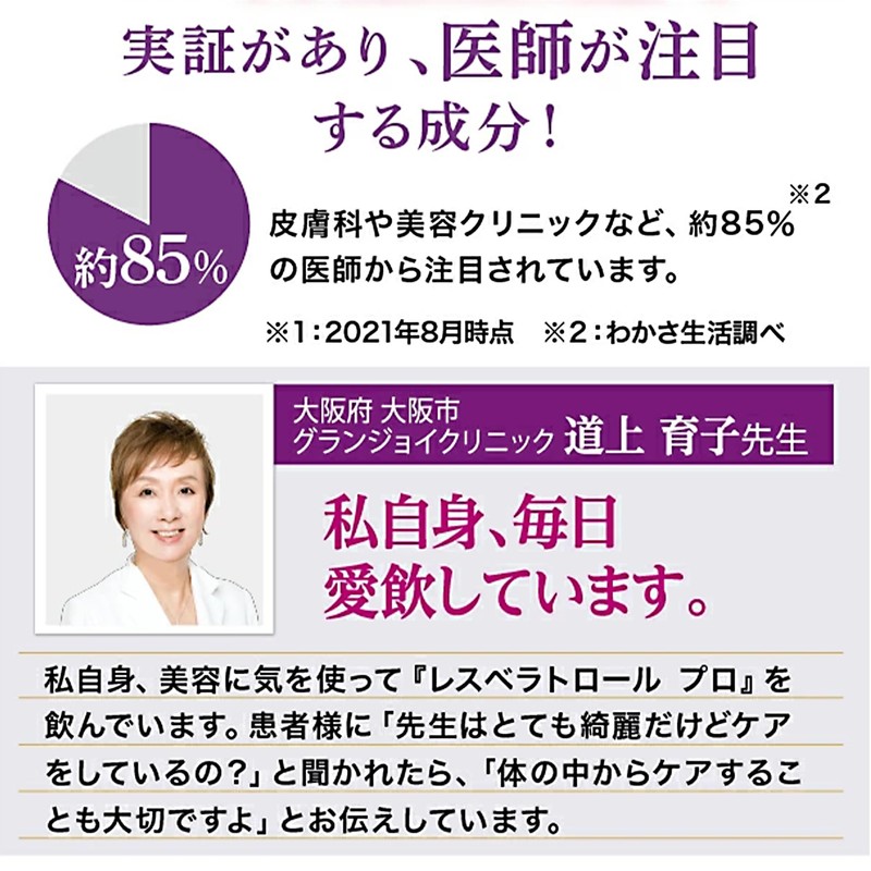 (Official) Wakasa Seisatsu Resveratrol PRO (Pro), Set of 3 Bags