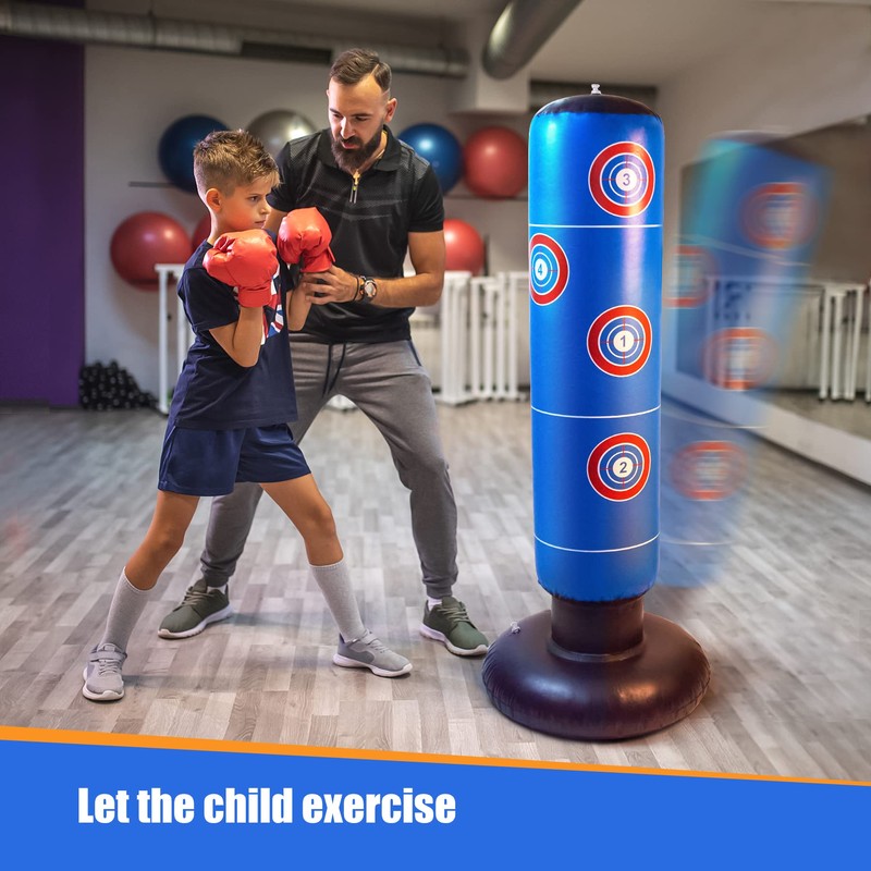 stochastic box Kids Boxing Bag Free Standing 160 cm Inflatable
