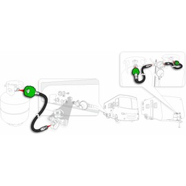 Camco 30" Pigtail Propane Hose Connector, Connects Propane Cylinder to a RV or Trailer Propane Regulator, Provides Thermal Protection and Excess Flow Protection (59163)