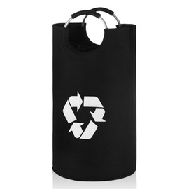 Lvjkes 82 L deposit bottles collection container, large foldable bottle collector, empty, bottle collection with soft grip handles made of aluminium, removable, ideal for kitchen, bathroom or living