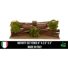 Nativity Set Fence 8" x 2.5" x 3" | Beautiful Handcrafted Christmas Heirloom | Made In Italy | Village Nativity Accessory | Home Decoration for Christmas