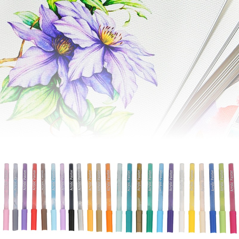 Coloured Acrylic Marker Pen Kit Non Toxic Water Based Painting