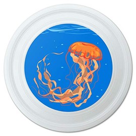 GRAPHICS & MORE Underwater Orange Medusa Jellyfish Novelty 9" Flying Disc