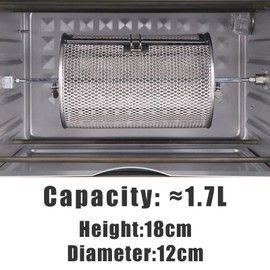 HYSapientia® Stainless steel Air fryer Oven Rolling Grill Basket - Suitable for HYS-AFO-01A，HYS-AFO-02A (Rolling Grill Basket)