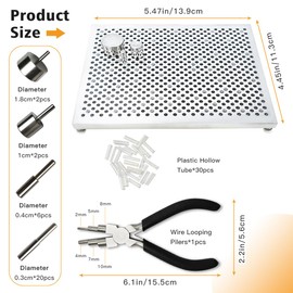 hobbyworker The Wire Bending Jig Tool with 6 in 1 Wire Bending Plier Bail Making Pliers Wire Looping Pliers for Wire Jewelry Making and Wrapping