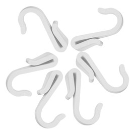 Sosoport 6pcs White Plastic S Hooks for Kitchen Utility Versatile Hanging Hooks for Plants Towels Bags More Space Saving Organizer for Home Kitchen
