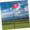 CORHAD 3Pcs Portable Golfing Flags Court Flags with Numbered Design