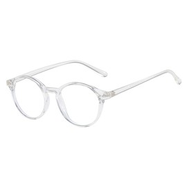 Gleyemor Blue Light Glasses for Men Women, Vintage Round Bluelight Blocking Computer Screen Protection Glasses (Transparent)