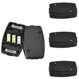 SPEACOUR Pack of 4 Junction Box Electronic Housing Junction Box Black Plastic Housing Junction Box Power Junction Box Module Housing for Interior Lighting, Power and Vehicle Wiring (13A 250V)