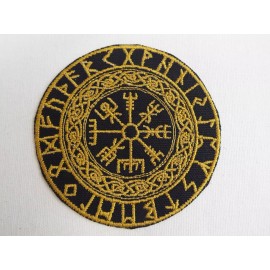 Unbranded Viking Compass 3-3/4" Embroidery Iron-on Custom Patch (E26)