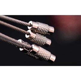 20 Pack Stainless Steel Wire Keychains Cable, 6 Inch Key Ring Loops Holder, Tag Keeper for Outdoor Hiking Heavy Duty Luggage Tags, 2mm (20PCS)