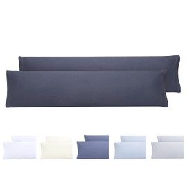 Todocama 2 Pillow Cases Extra Soft Microfiber Hypoallergenic Set of 2 Pillowcases 135x40cm Dark Grey