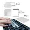 80Pcs DIY Keyboard Keycaps, Nail Shaped Keyboard Stickers Clear Silicone
