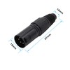 Kallaudo 4-Pin XLR Cable Connector XLR 4 Pin Male Plug