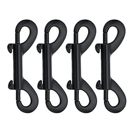 OWAYOTO Double Ended Bolt Snaps Hook Black Trigger Clips Chain Metal Clips Key Holder 4pcs