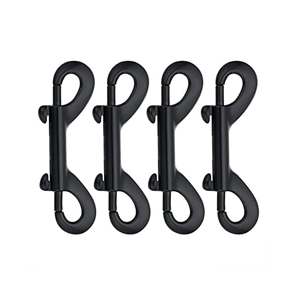 OWAYOTO Double Ended Bolt Snaps Hook Black Trigger Clips Chain