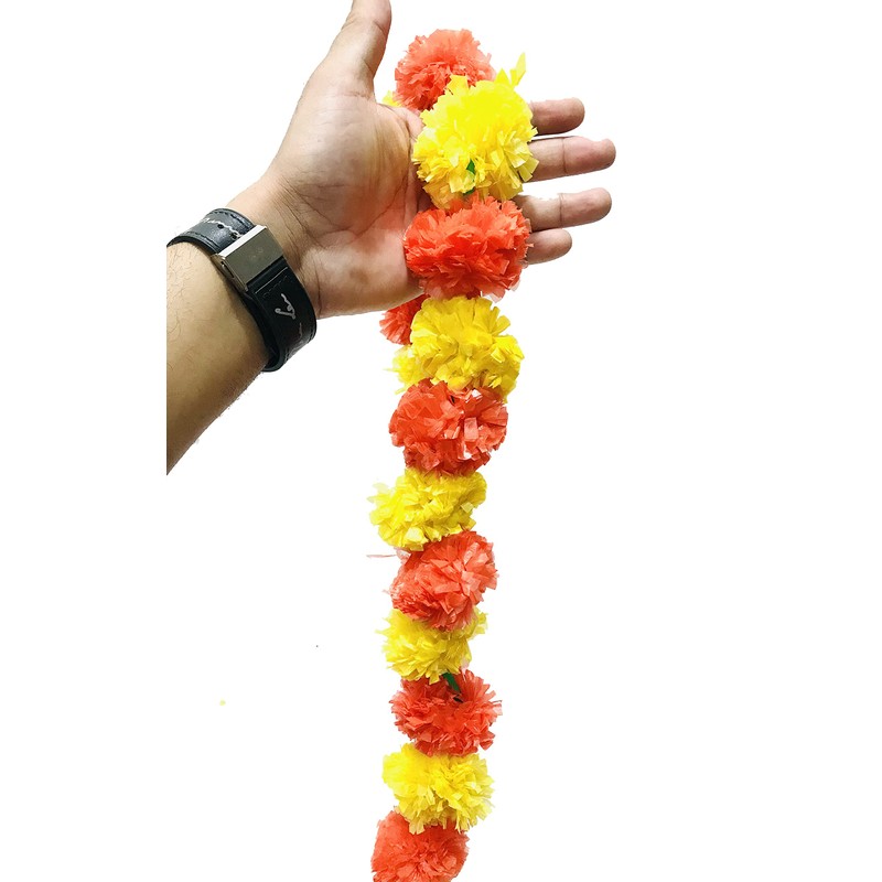5 PC - 5 feet Artificial Marigold Garland Indian/American Wedding
