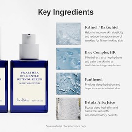 Dr.Althea 0.1% Gentle Retinol Serum | Helps Reduce Wrinkles, Fine Lines, and Signs of Aging | Gentle Skincare for Day & Night | Korean Vegan Skin Care for All Skin Types