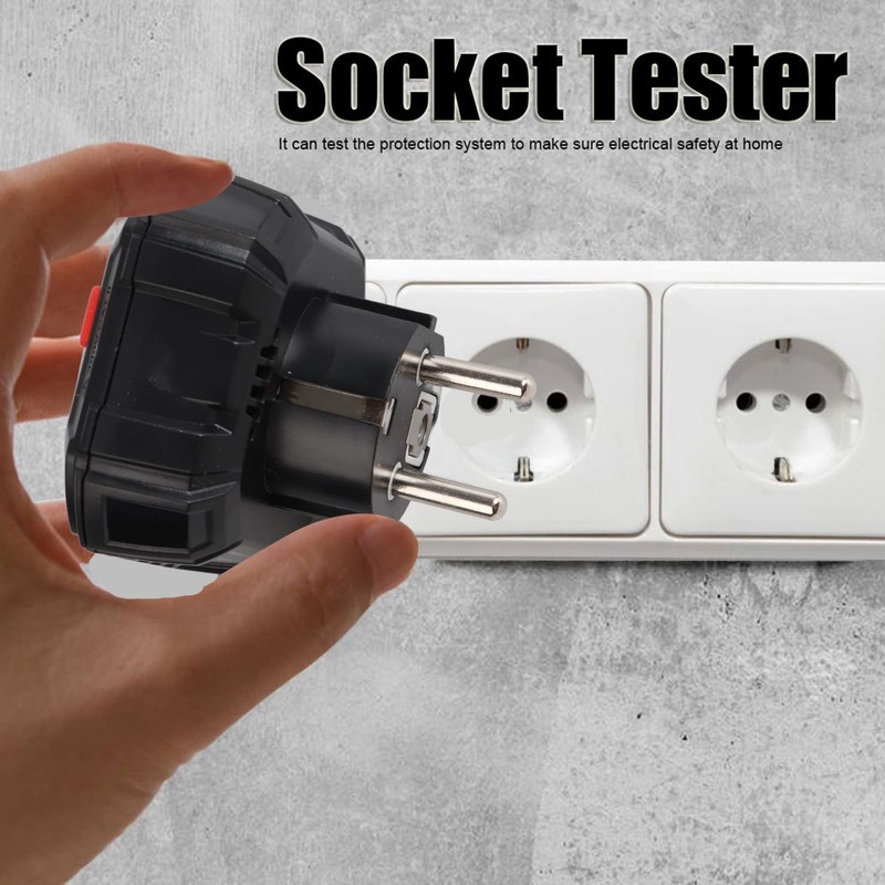 LiebeWH HT107D LCD Digital Display Socket Tester Quick Detection Electrical