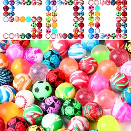 PullCrease 1000 Pieces Bouncy Balls in Bulk 25 mm/ 1 Inch Rubber High Bouncing Balls for Kids Colorful Bouncy Balls for Kids Party Favors Prizes Birthdays Gift Vending Machines Outdoor Activities