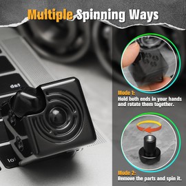 Unendlichkeits-Zappelwürfel, Fidget-Spinner-Spielzeug für Kinder und Erwachsene, umwandelbares Anti-Angst-Fokussierungsgerät aus Metall, EDC 2-in-1-Gyro-Würfel, Geschenk zum Stressabbau