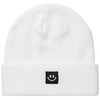 55cube Beanie Hats for Men Women White
