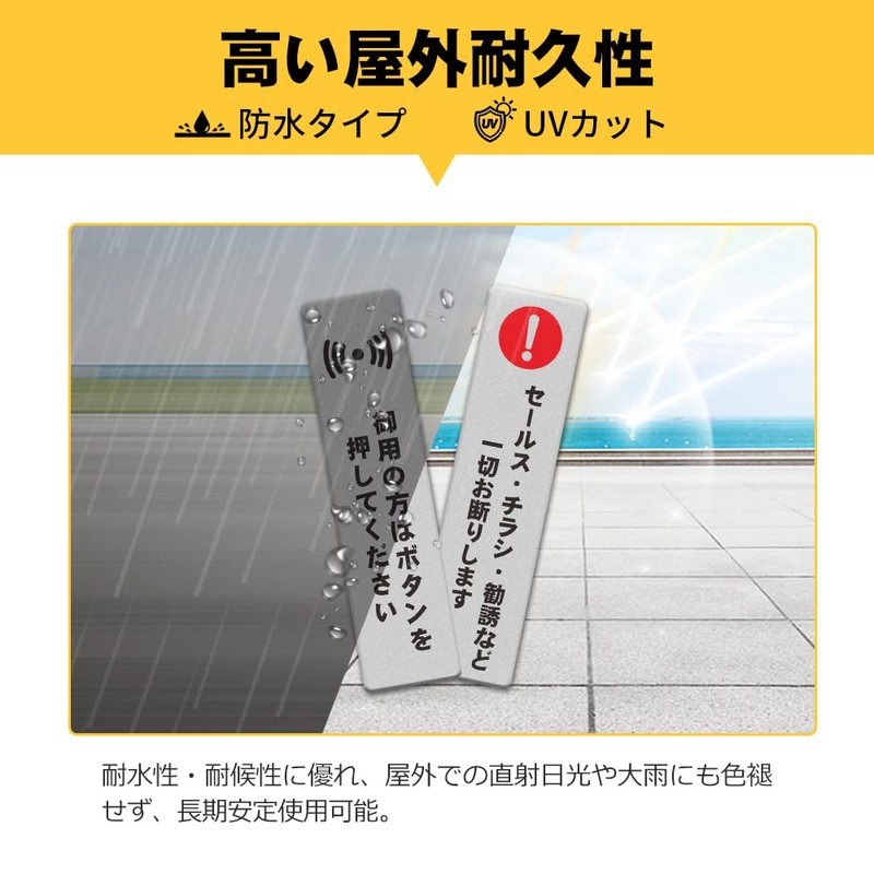 MENGLIN "No Sales Flyer Solicitation" Sticker, Acrylic, UV Protection, Waterproof,