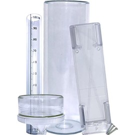 Stratus Precision Rain Gauge with Mounting Bracket (14" All Weather) Clear