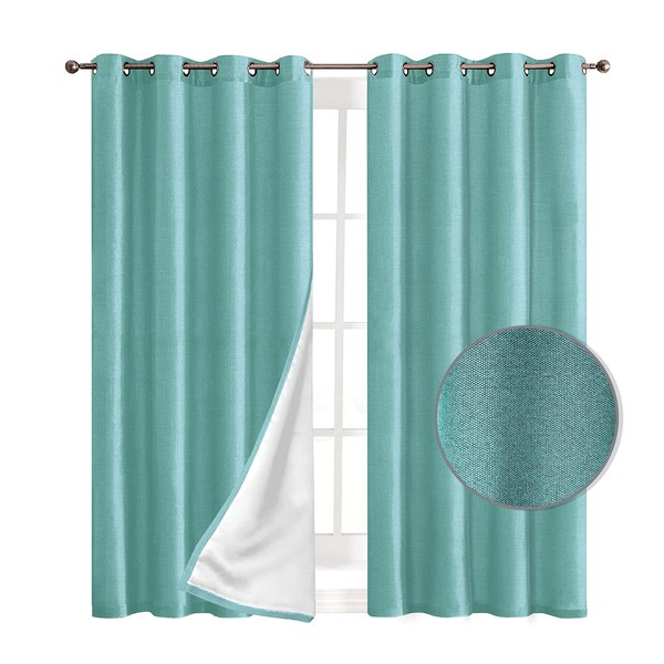 Elegant Comfort Blackout Grommet Top Curtains - 2 Panels Set