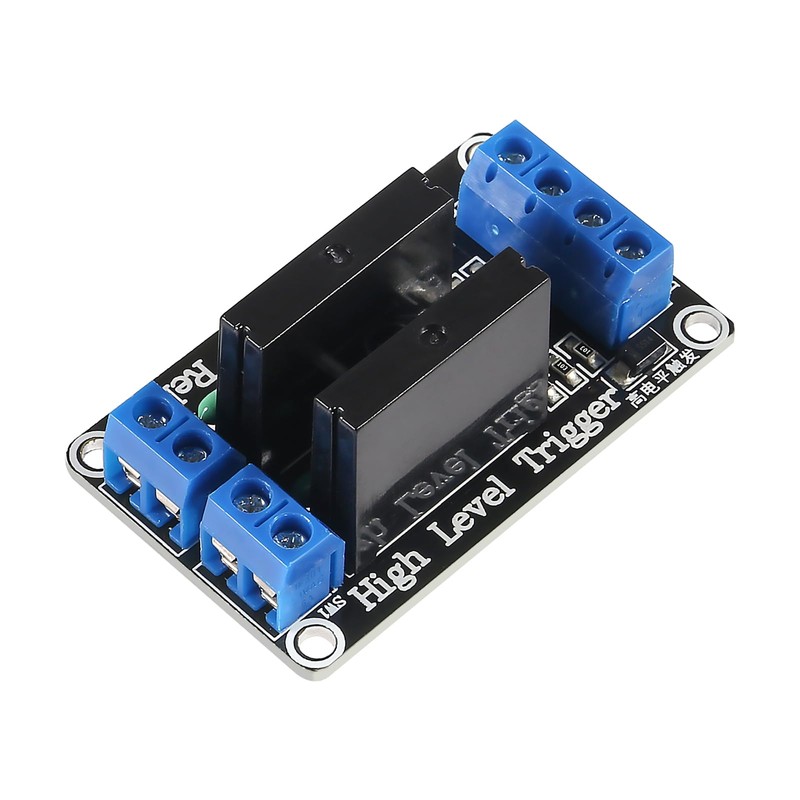 XIITIA 2pcs 5V 2 Channel 2A Solid State Relay Module