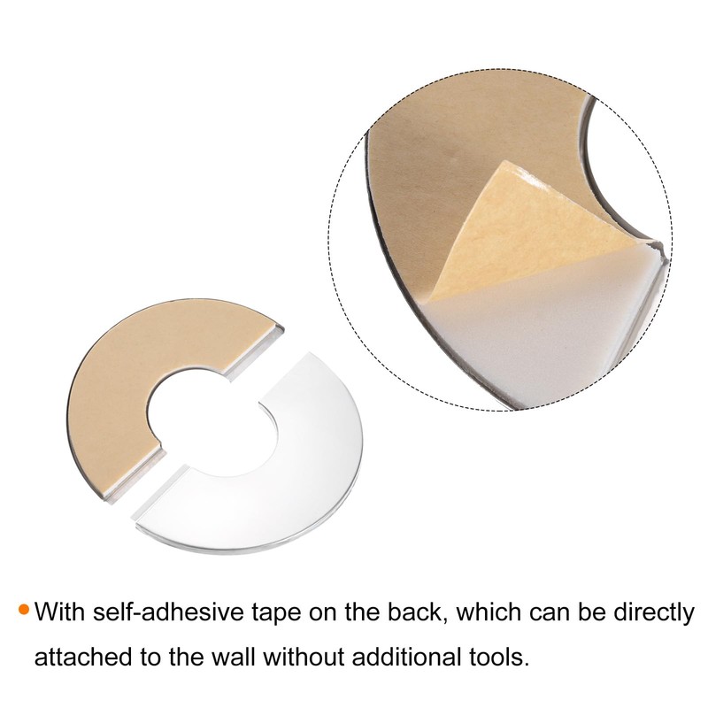 sourcing map 2 Piece Rod Split Flange 304 Stainless Steel